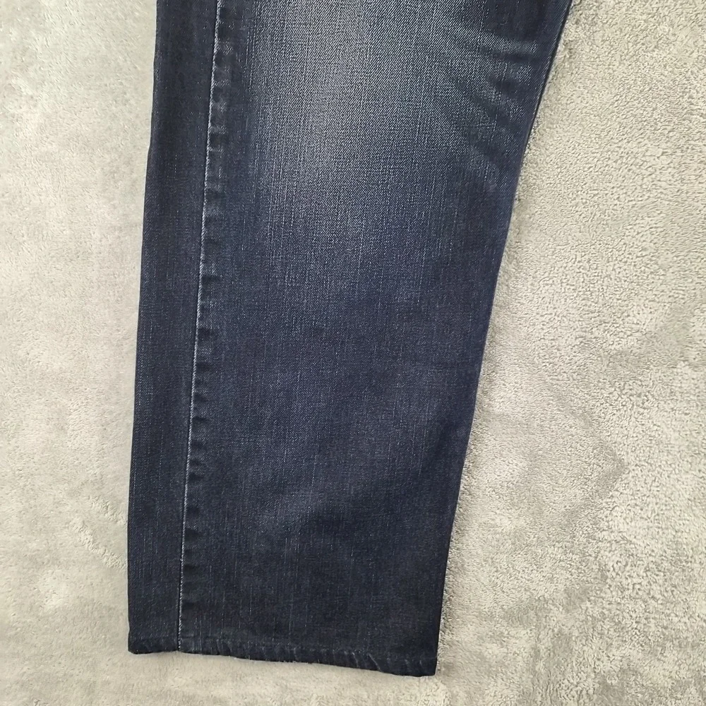 Levis 505 Regular Fit Jeans Mens 36x30 Blue Denim Dark Wash Straight Leg Cotton